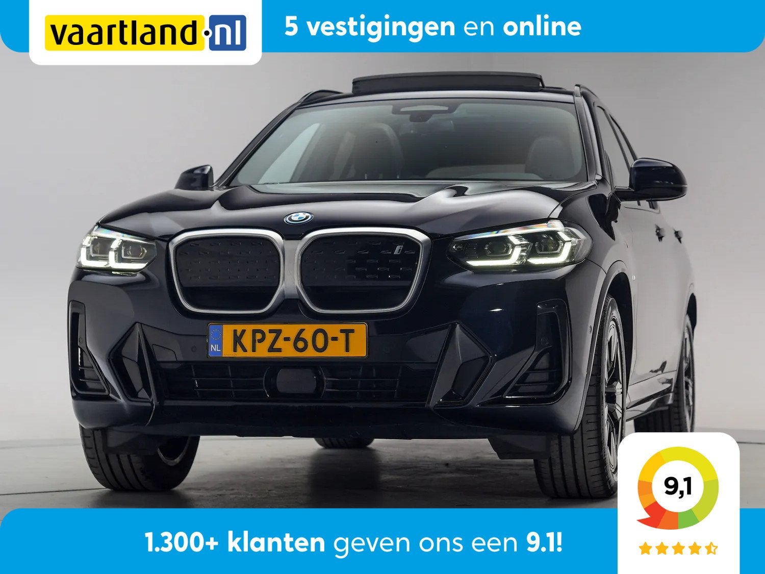 BMW iX3 M sport 80 kwh [ Panoramadak Adapt.cruise Camera Led, Automaat, 0 cilinders, Gebruikt, 750 kg