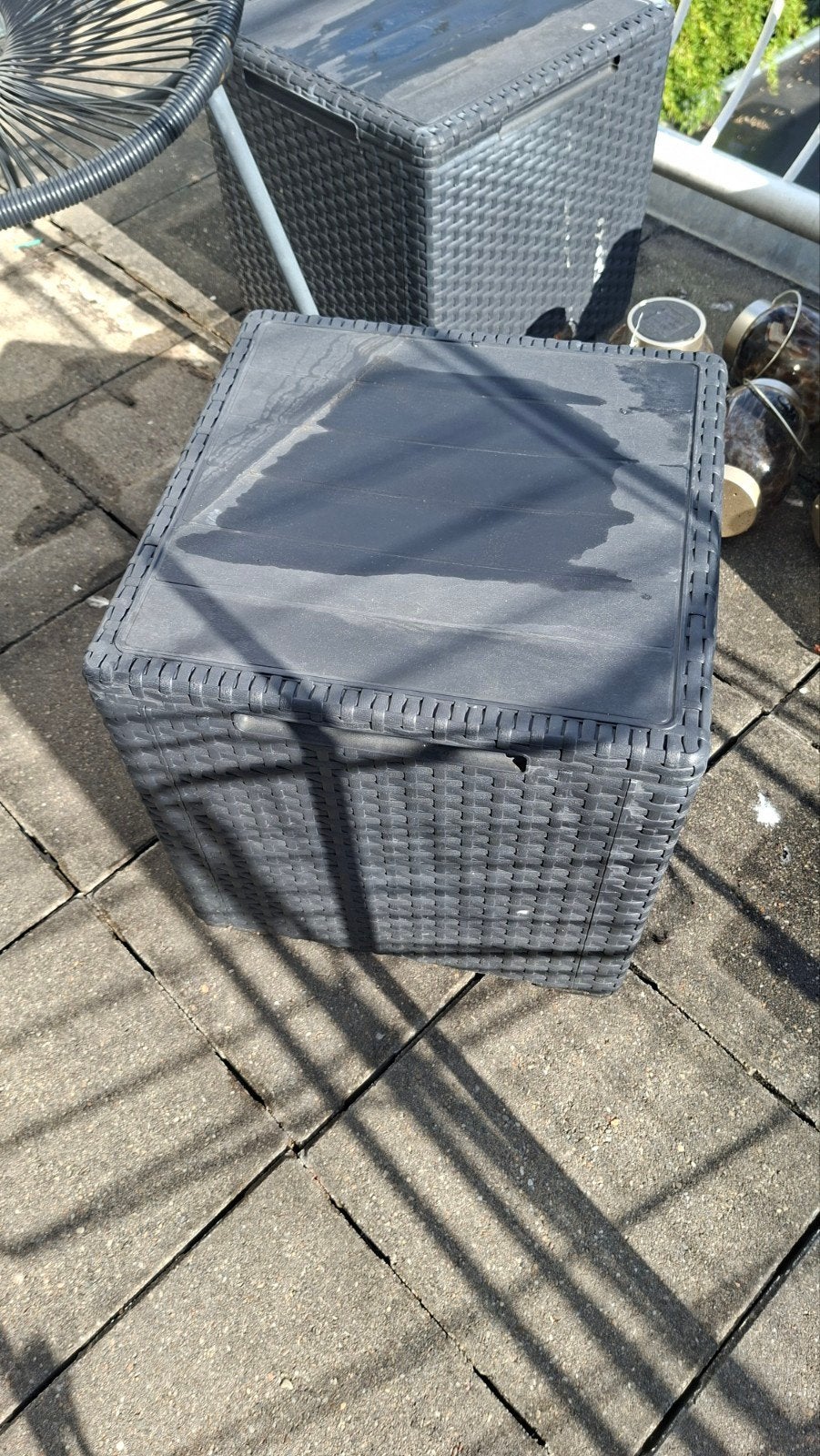 2x Opbergkubus voor tuin of balkon, Ophalen, Gebruikt, Kunststof, Overige typen