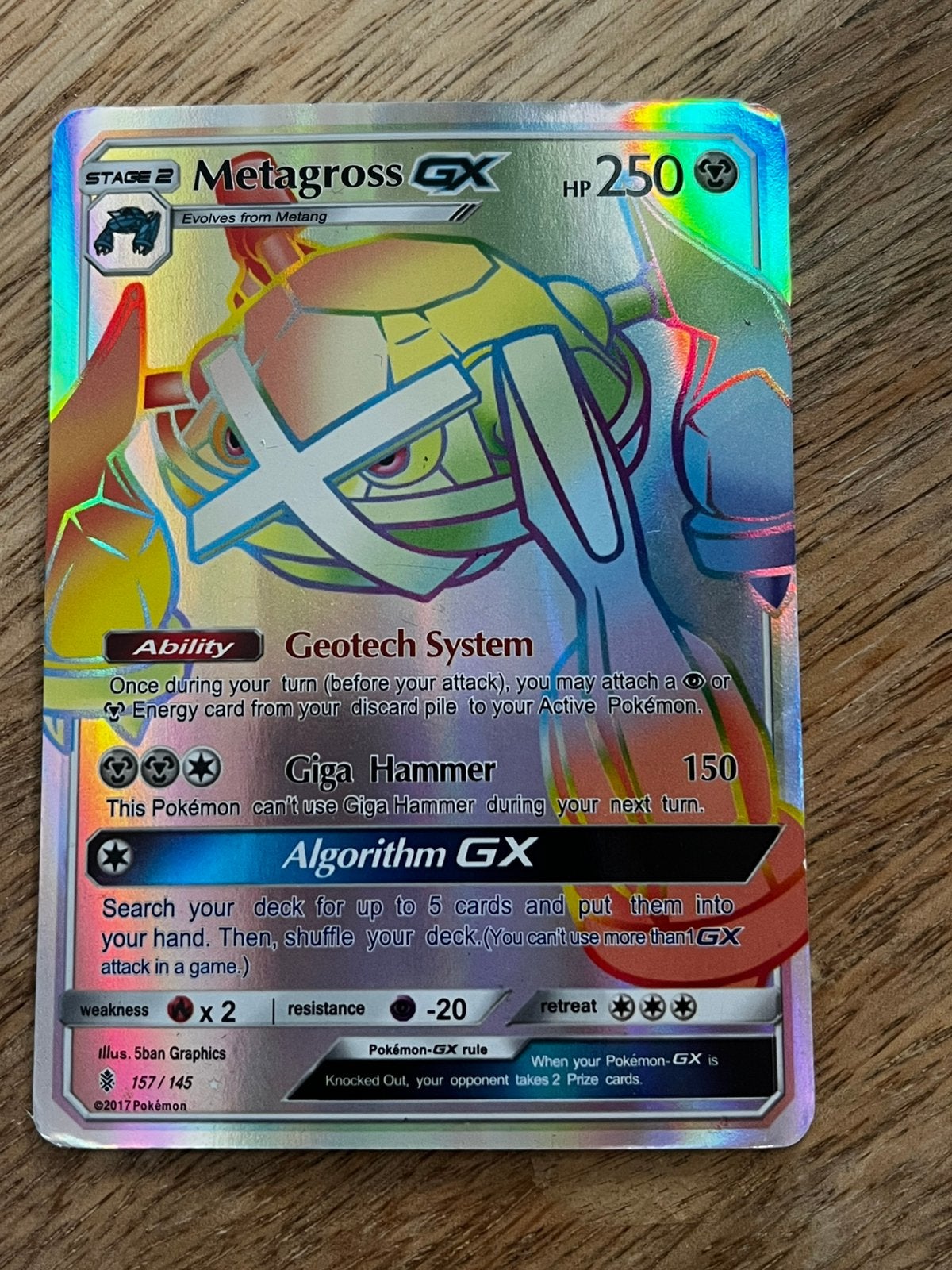 Pokémon kaart Metagross-GX (157/145), Ophalen of Verzenden, Zo goed als nieuw