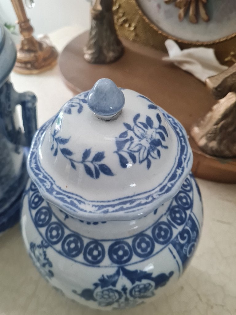 Antieke deksel vaas 19e eeuw Petrus Regout, Antiek en Kunst, Ophalen of Verzenden