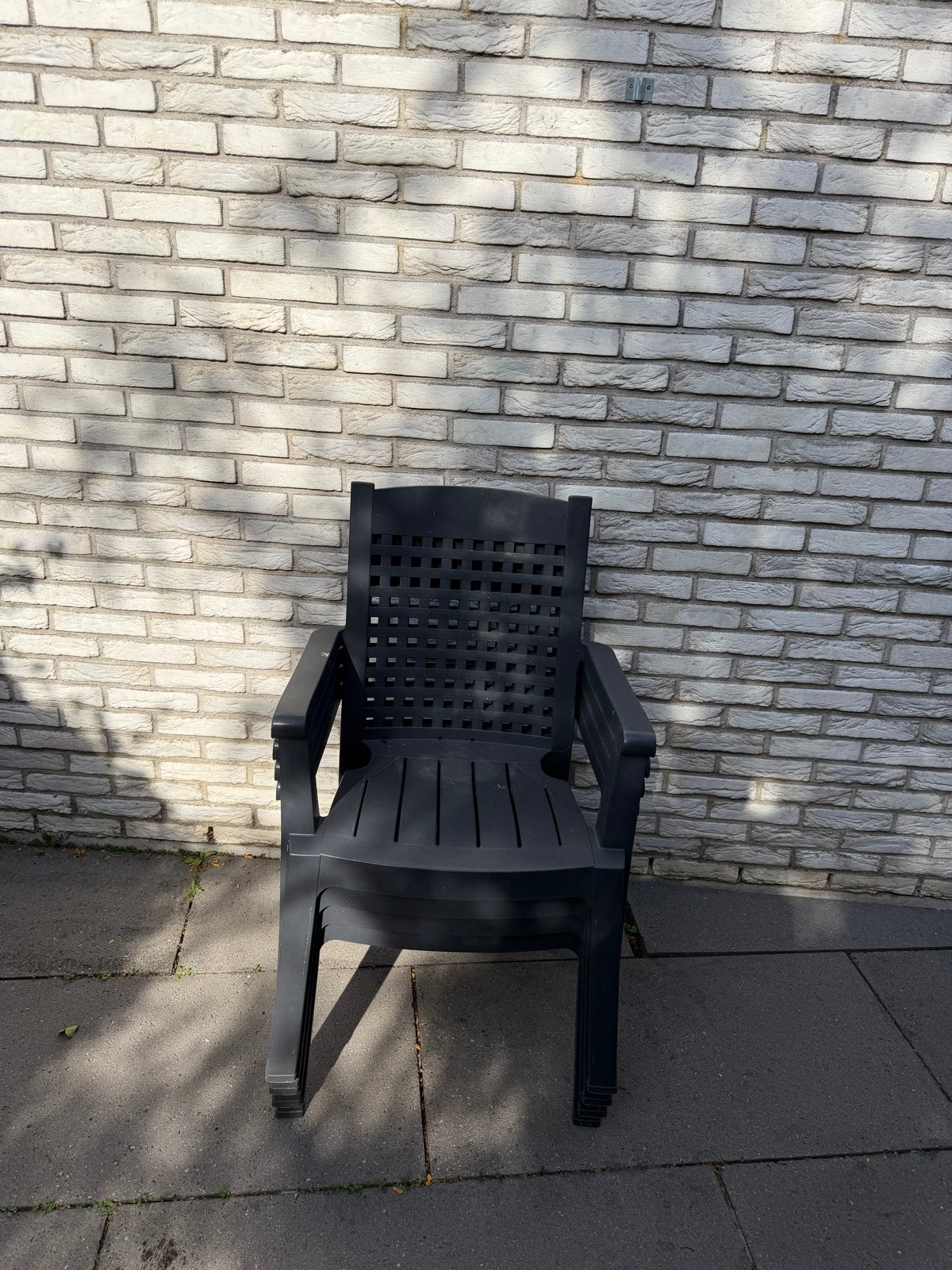 Stapelbare tuinstoelen van kunststof - Grijs