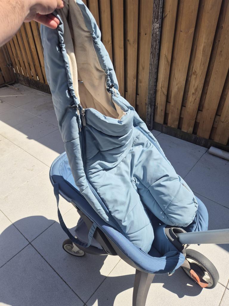 Stokke kinderwagen met reiswieg BLAUW, Gebruikt, Met reiswieg, Ophalen, Kinderwagen