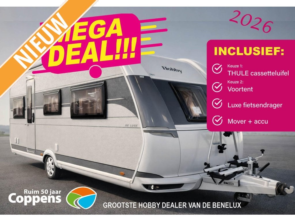 Hobby Excellent 560 CFE MEGA DEAL LUIFEL MOVER, Overige typen, Koelkast, Hobby, Bedrijf