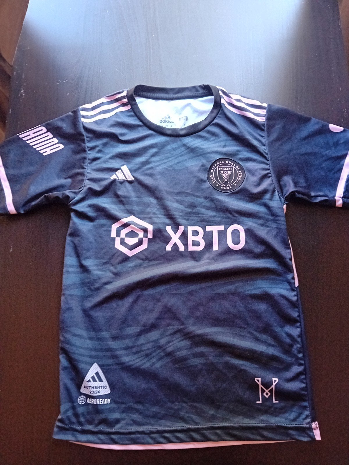 Messi Miami kinder voetbalshirt maat 140, Adidas, Jongen of Meisje, Ophalen of Verzenden, Zo goed als nieuw
