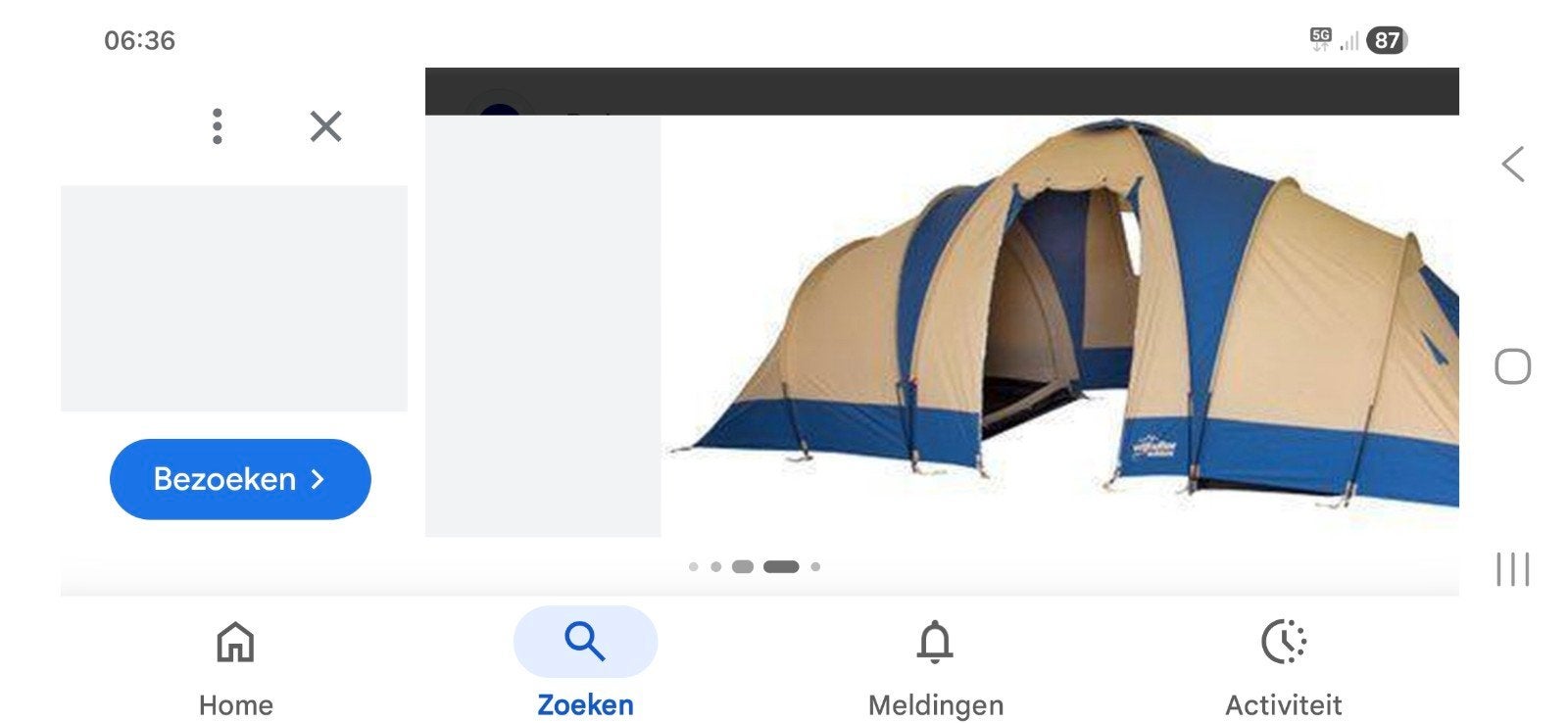 Mooie complete 4-persoons tent in prima staat, Ophalen