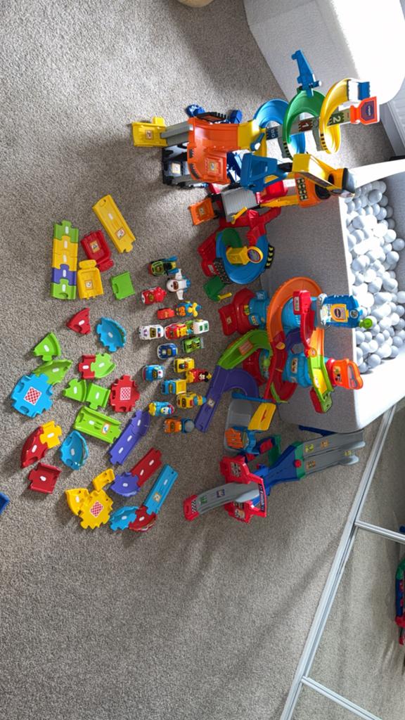 Grote collectie VTech Toet Toet Auto's en banen, Ophalen of Verzenden, Gebruikt, 6 maanden tot 2 jaar