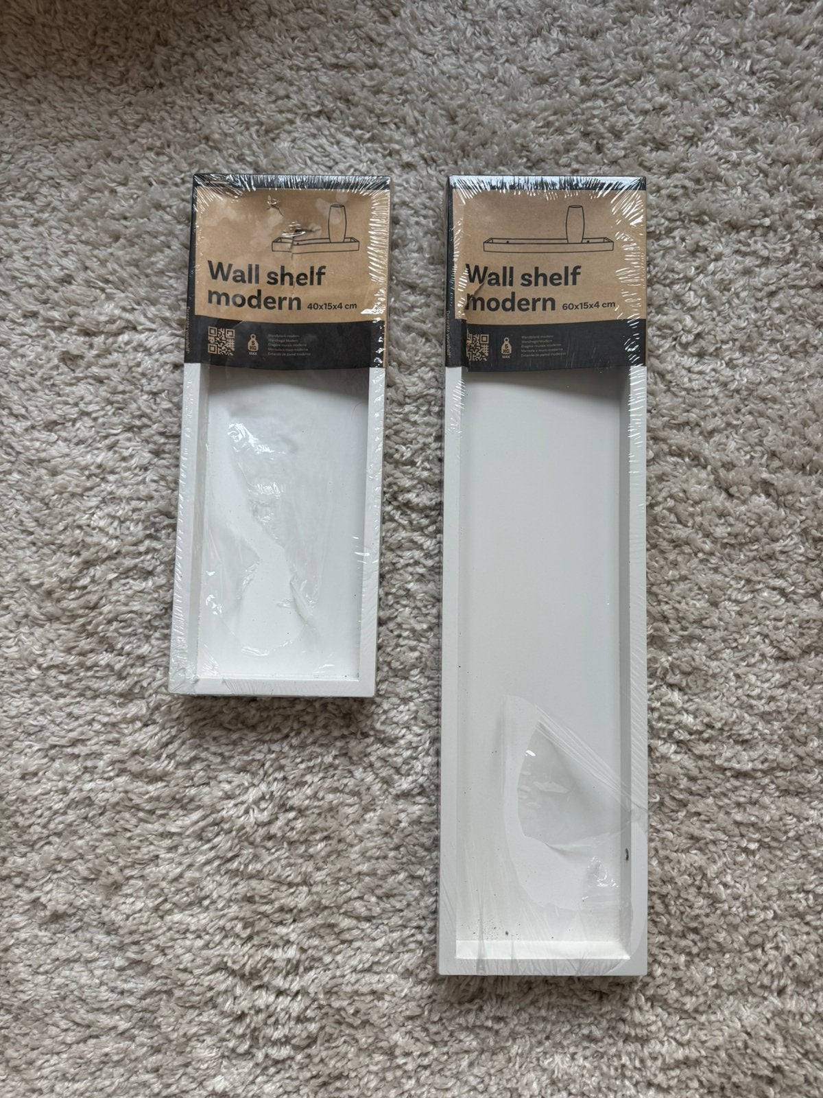 2x Duraline moderne wandplank, white, Ophalen, Zo goed als nieuw