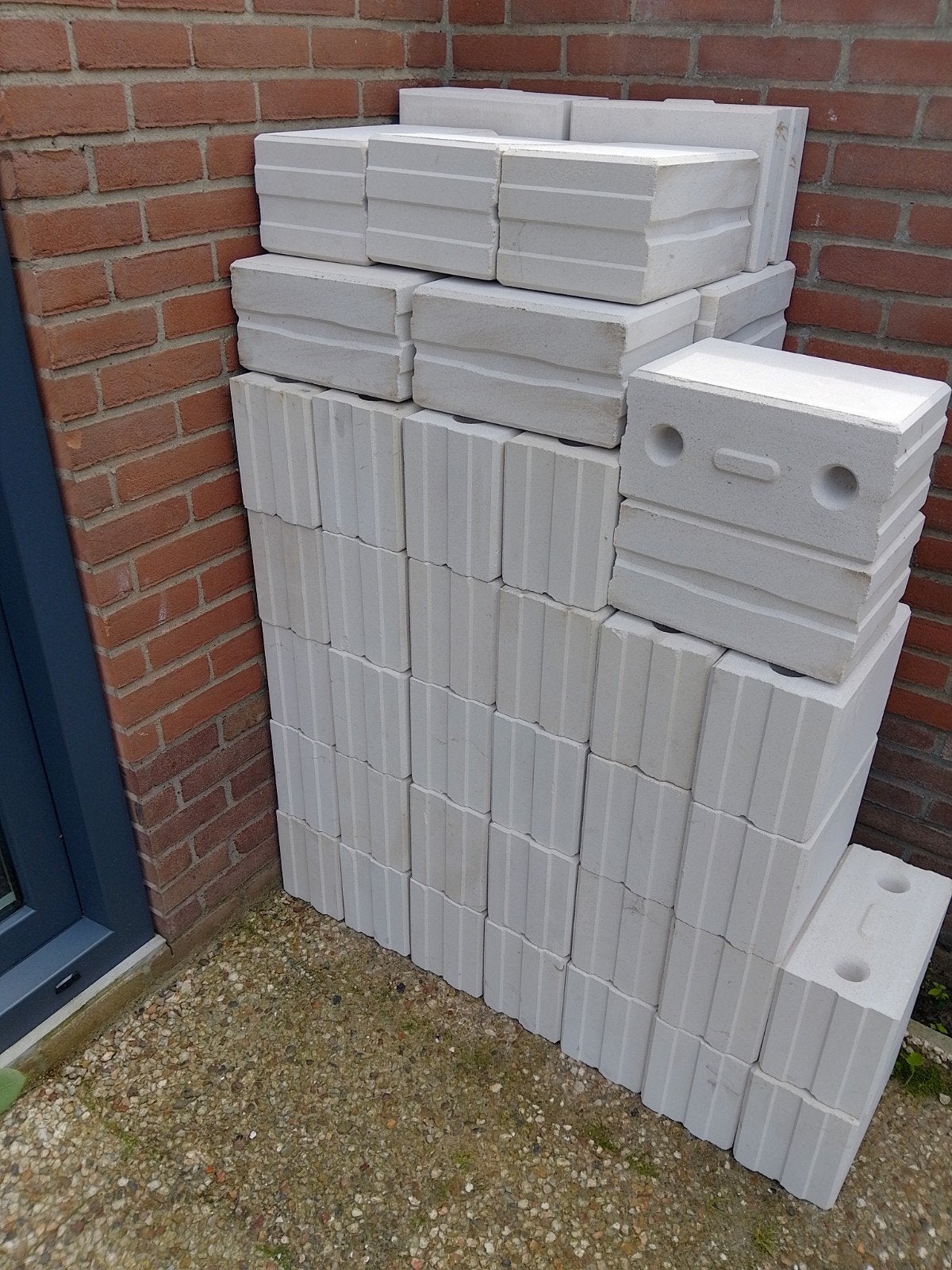 Kalkzandsteen met lijmblokken, Doe-het-zelf en Verbouw, Metselstenen, Ophalen of Verzenden, Nieuw, Kalkzandstenen