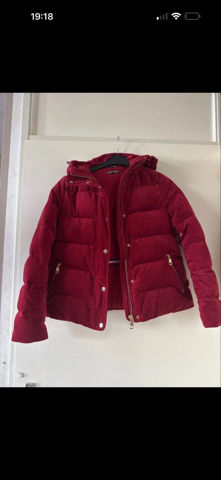 Tommy Hilfiger jas XS zo goed als nieuw, Ophalen, Zo goed als nieuw, Maat 34 (XS) of kleiner, Rood