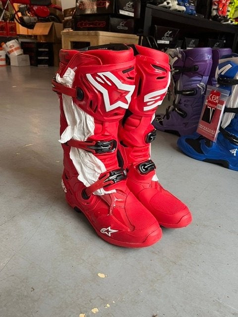 Alpinestars Crosslaarzen Tech 10 bright red 44,5, Motoren, Nieuw met kaartje, Dames, Ophalen of Verzenden, Alpinestars