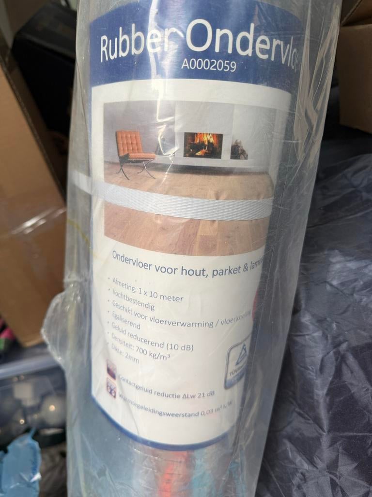 Rubber Ondervloer voor Hout, Parket & Laminaat (10m²), Doe-het-zelf en Verbouw, Zeil en Folie, Ophalen of Verzenden, Nieuw, 5 tot 10 m²