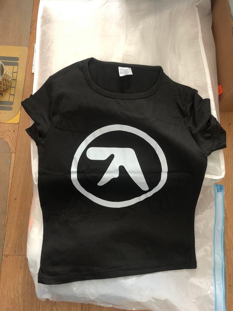 Aphex Twin logo t-shirt XS zwart, Ophalen of Verzenden, Zo goed als nieuw, Maat 34 (XS) of kleiner, Korte mouw