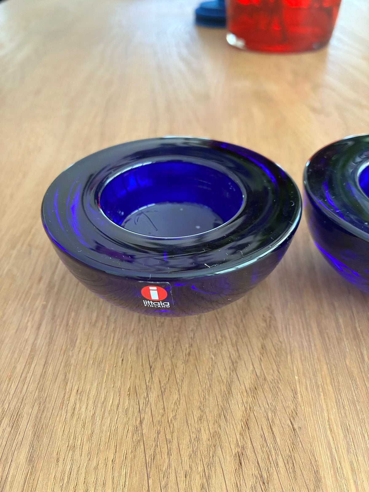 3x Iittala Kivi waxinelichthouder koningsblauw, Overige materialen, Blauw, Ophalen of Verzenden, Zo goed als nieuw
