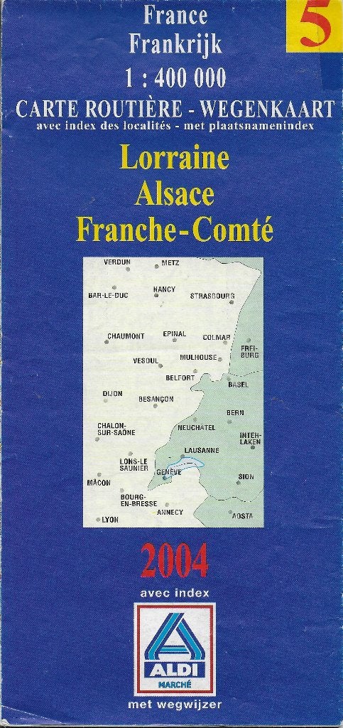 Plx11 plattegrond lorraine / alsace / franche- comte no 5, Ophalen of Verzenden, Gelezen, 1800 tot 2000, Landkaart