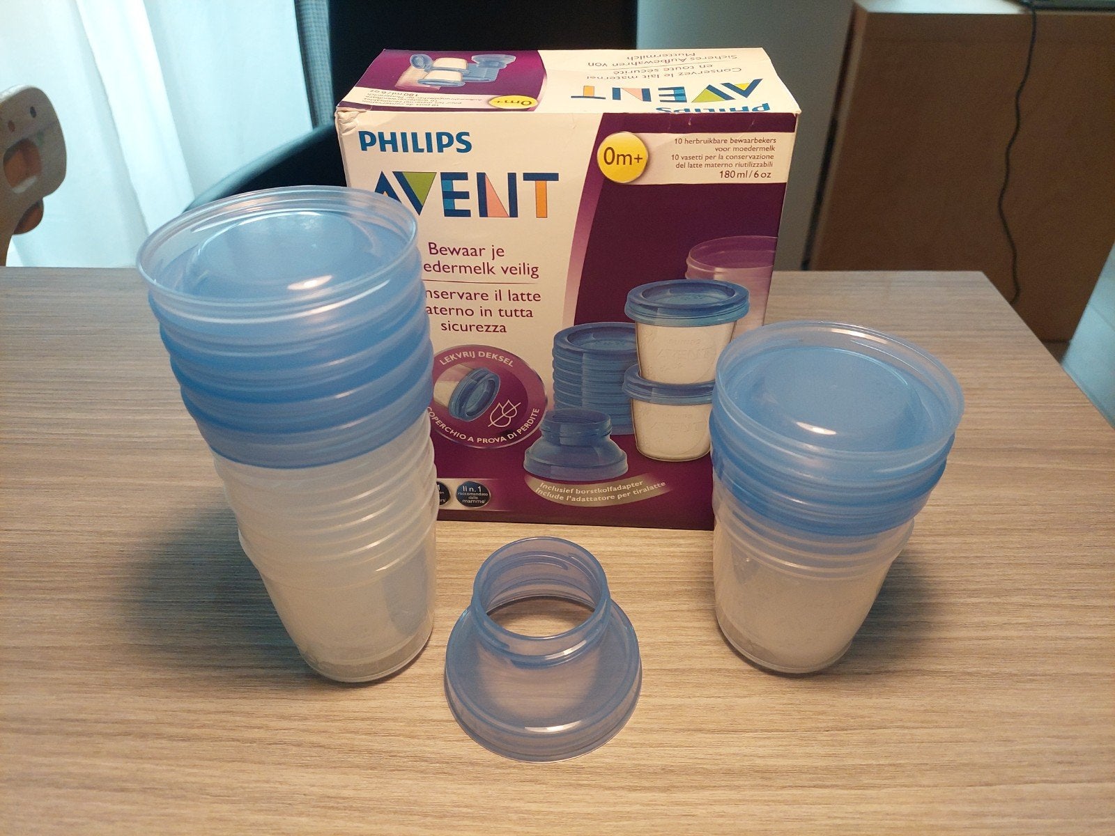 Philips Avent Bewaarbakjes Moedermelk (7 stuks), Ophalen of Verzenden, Nieuw, Bewaarbakje, Philips Avent