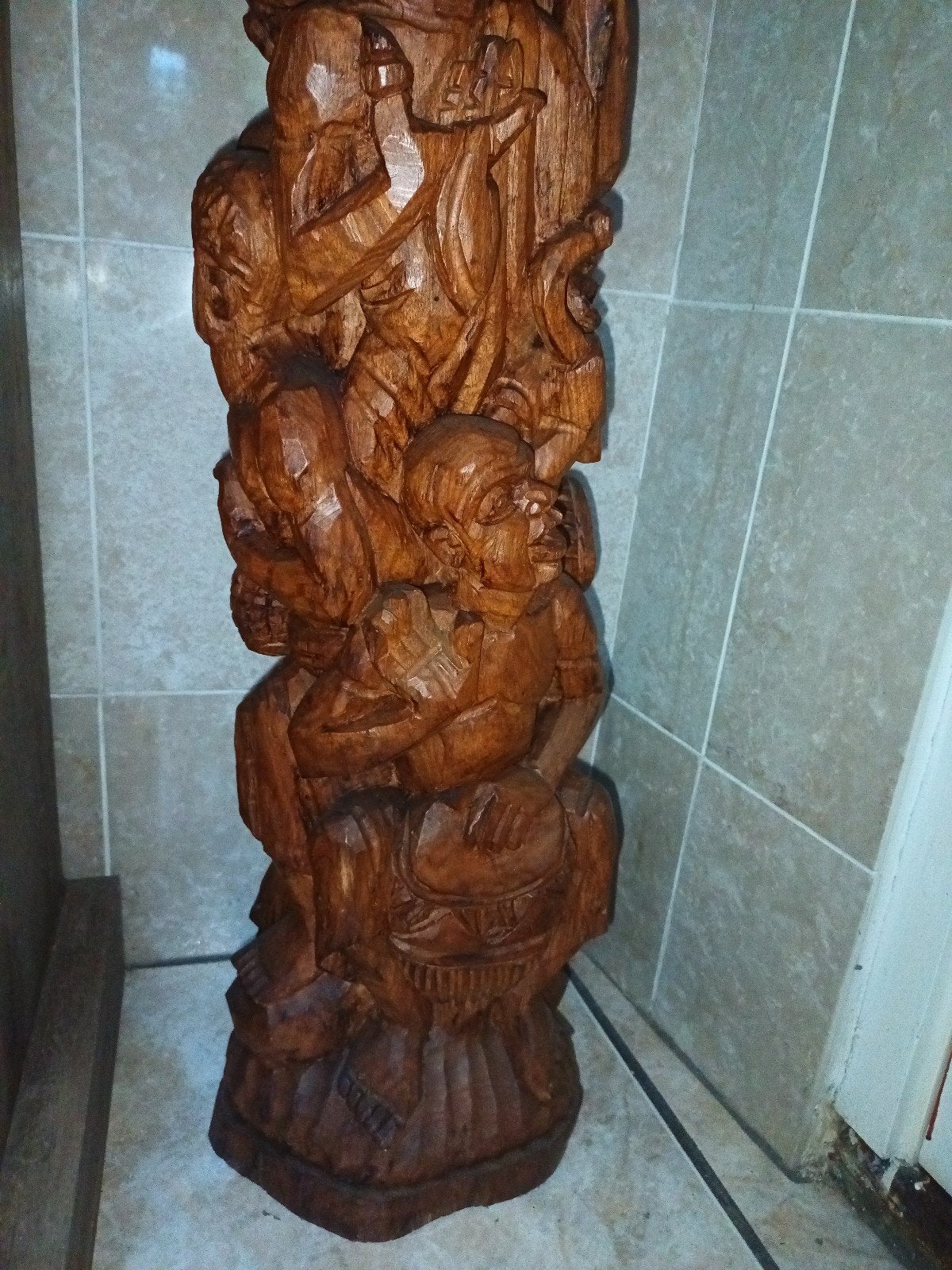 120 cm 225 euro levensboom sculptuur - Handgesneden houten b, Antiek en Kunst, Ophalen of Verzenden