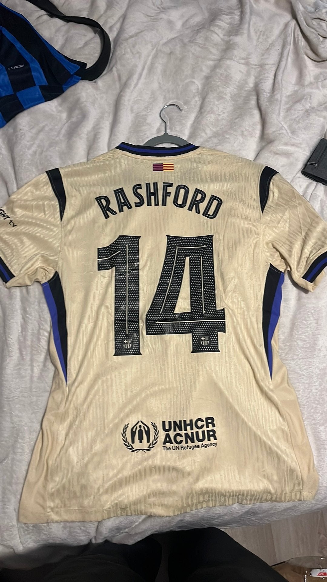 Barcelona x Kobe collab Rashford #14, Maat 52/54 (L), Verzenden, Beige, Zo goed als nieuw