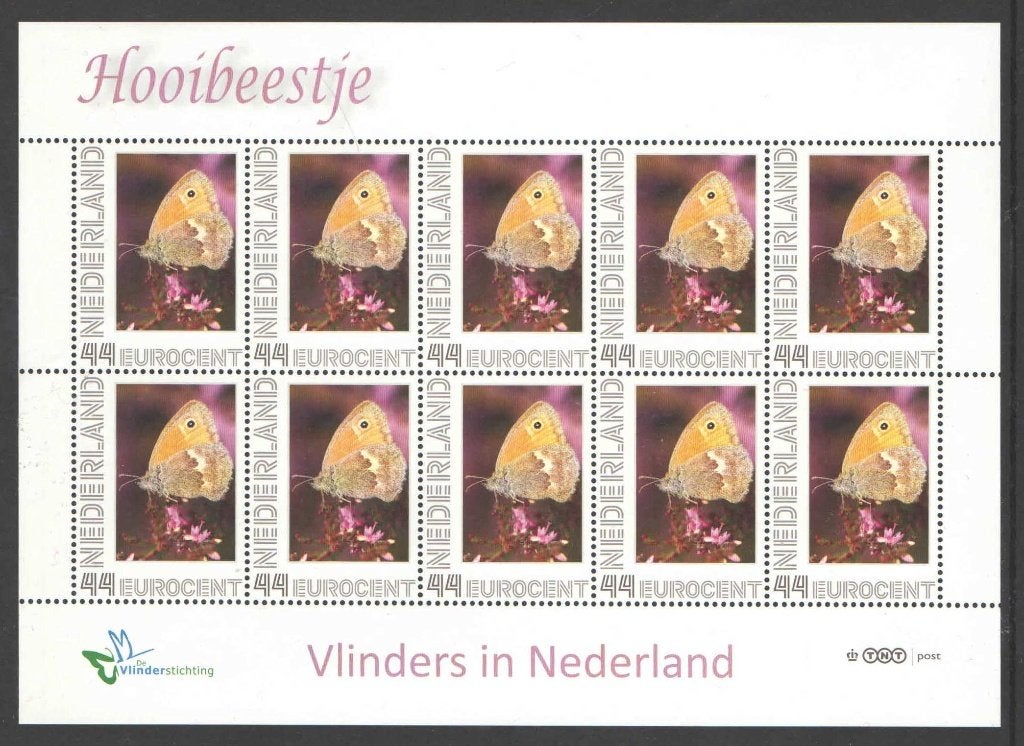 Postzegels Vlinders in Nederland: Hooibeestje, Postzegels en Munten, Ophalen of Verzenden, Na 1940, Postfris