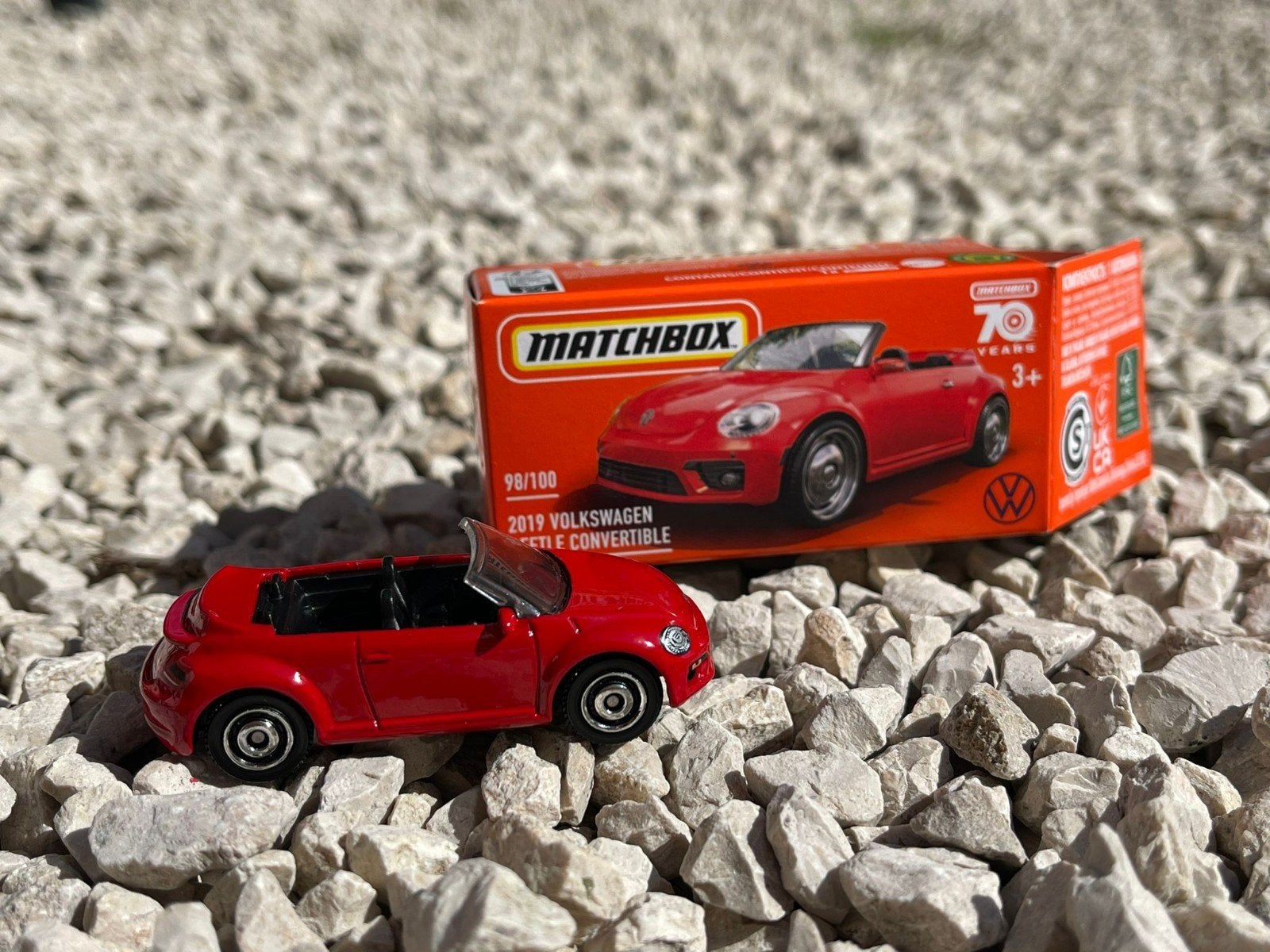 Matchbox Volkswagen Beetle Convertible ROOD, Ophalen of Verzenden