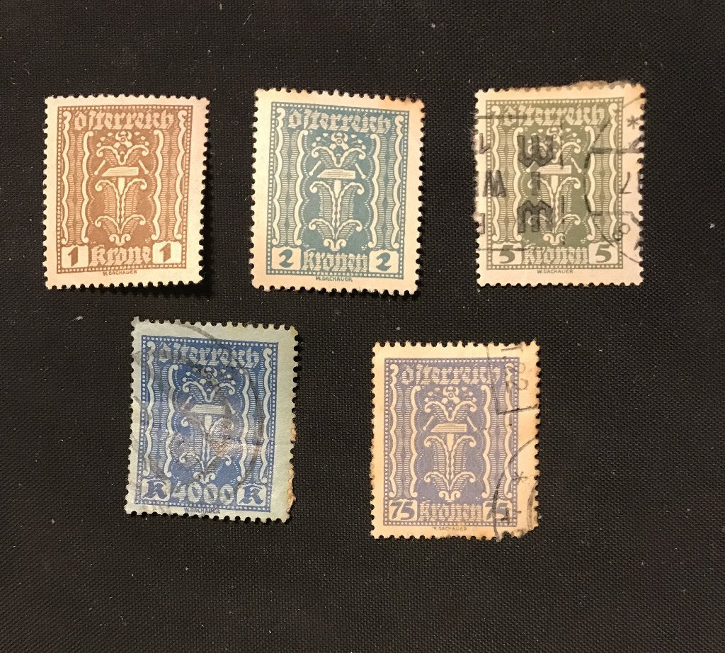 Oostenrijk Postzegels Vrouwenvoorstelling 1923, Ophalen of Verzenden