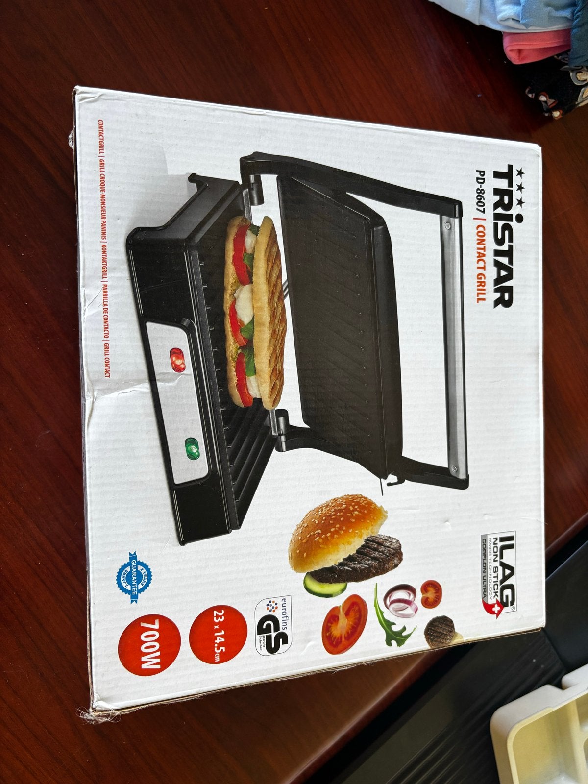 Tristar PD-8607 Contact Grill 700W - Nieuw in doos, Ophalen, Nieuw