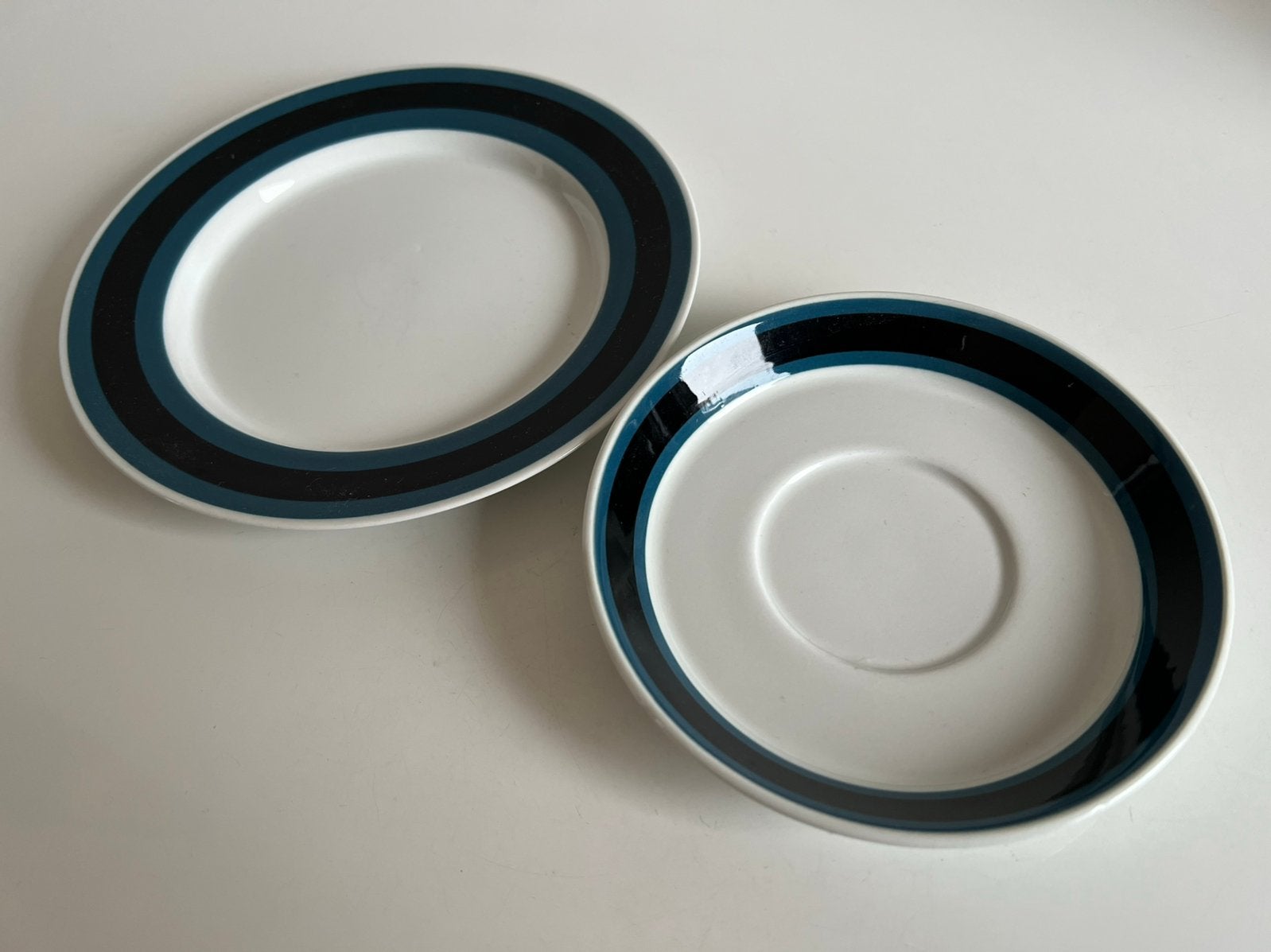 Arabia Finland Kemi Blauw Turquoise Schotel Bord Olga Osol, Ophalen of Verzenden