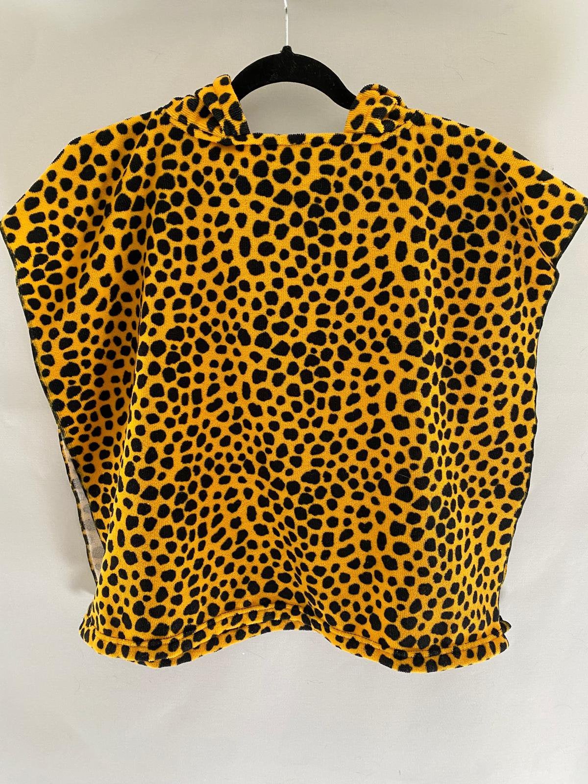 Gele panterprint poncho / cape – one size, Ophalen of Verzenden, Zo goed als nieuw, Meisje, Overige typen
