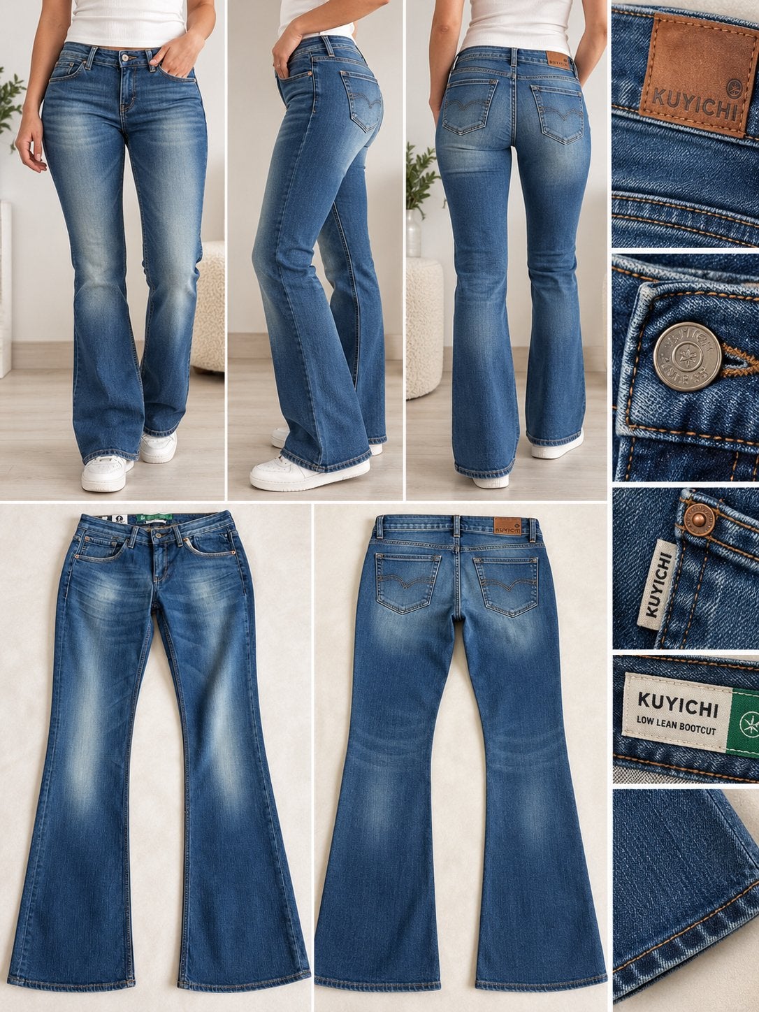 Kuyichi Wendy Low Lean Bootcut Jeans W31 L34, Kleding | Dames, Ophalen of Verzenden, Zo goed als nieuw, Blauw, W30 - W32 (confectie 38/40)