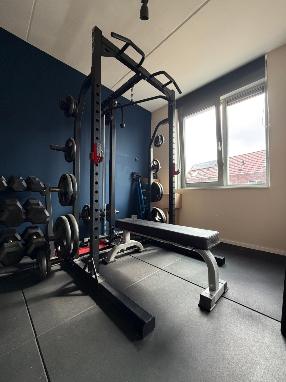 Complete homegym - 50mm - 225kg + dumbell set 5-30kg, Ophalen, Zo goed als nieuw, Overige typen