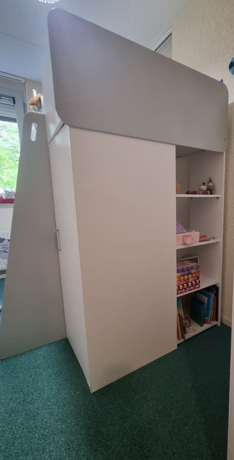 Hoogslaper met bureau, kast en opbergruimte, Kinderen en Baby's, Ophalen, Gebruikt, Hoogslaper