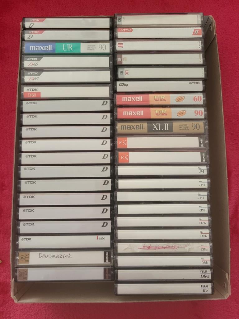 40 Cassettebandjes - Diverse Merken (TDK, Maxell, Fuji) (1), Ophalen, Gebruikt, Overige genres, Voorbespeeld