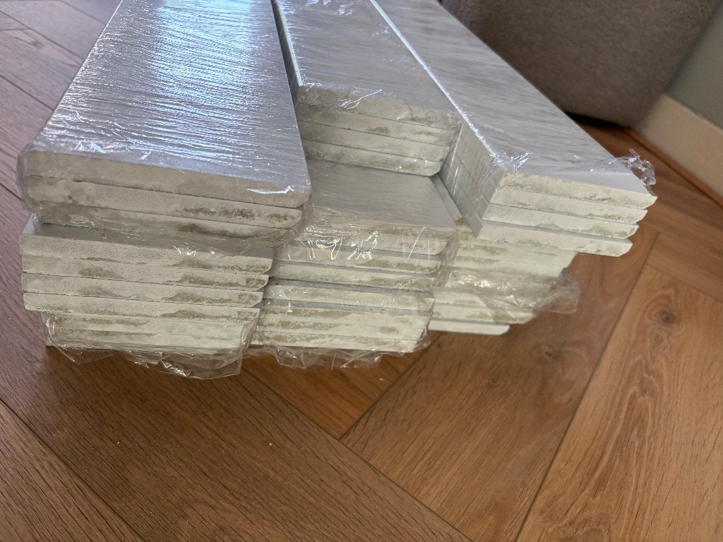 MDF MR plint gegrond 12x120x4880, Ophalen, Nieuw, Mdf, 250 cm of meer