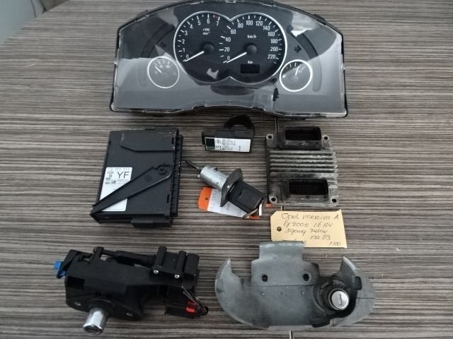 ECU Opel Meriva A bj 2006 1.6 16v benz Z16XE 5g complete set, Gebruikt, -, Opel, Ophalen of Verzenden