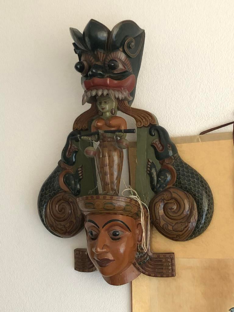 Houten Boeddha wanddecoratie - Bodhisattva, Ophalen of Verzenden