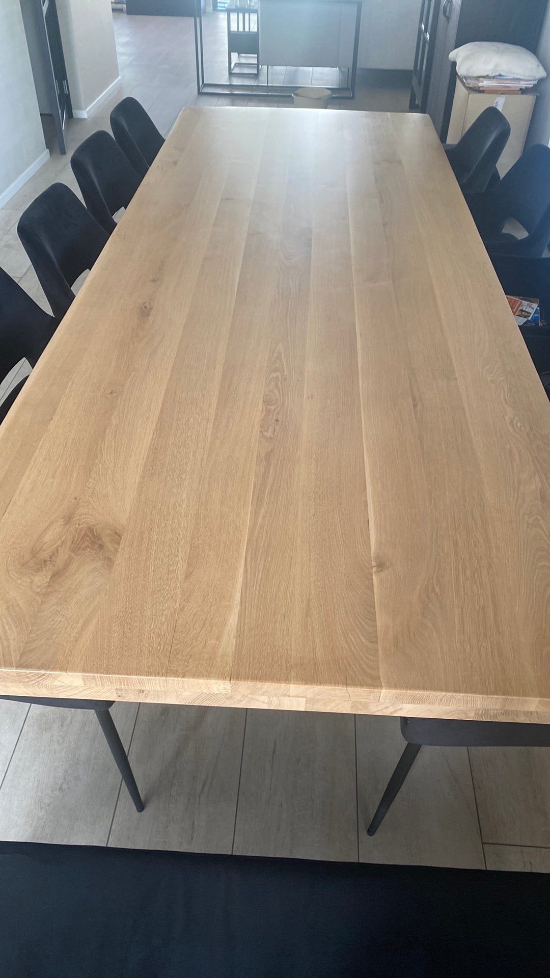 Tafelblad eiken 3 mx1,1 meter, Huis en Inrichting, Ophalen, 100 tot 150 cm, Eikenhout, Vijf personen of meer