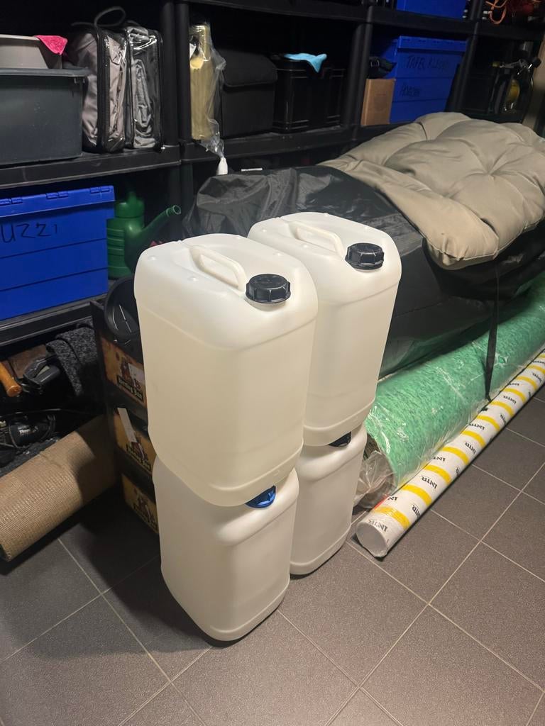 4x Jerrycans 25 liter - Ideaal voor water of brandstof, Auto diversen, Ophalen of Verzenden