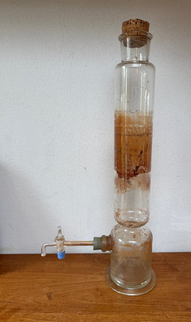 Vintage laboratoriumfles glas / cilinder / scheidstrechter, Ophalen of Verzenden