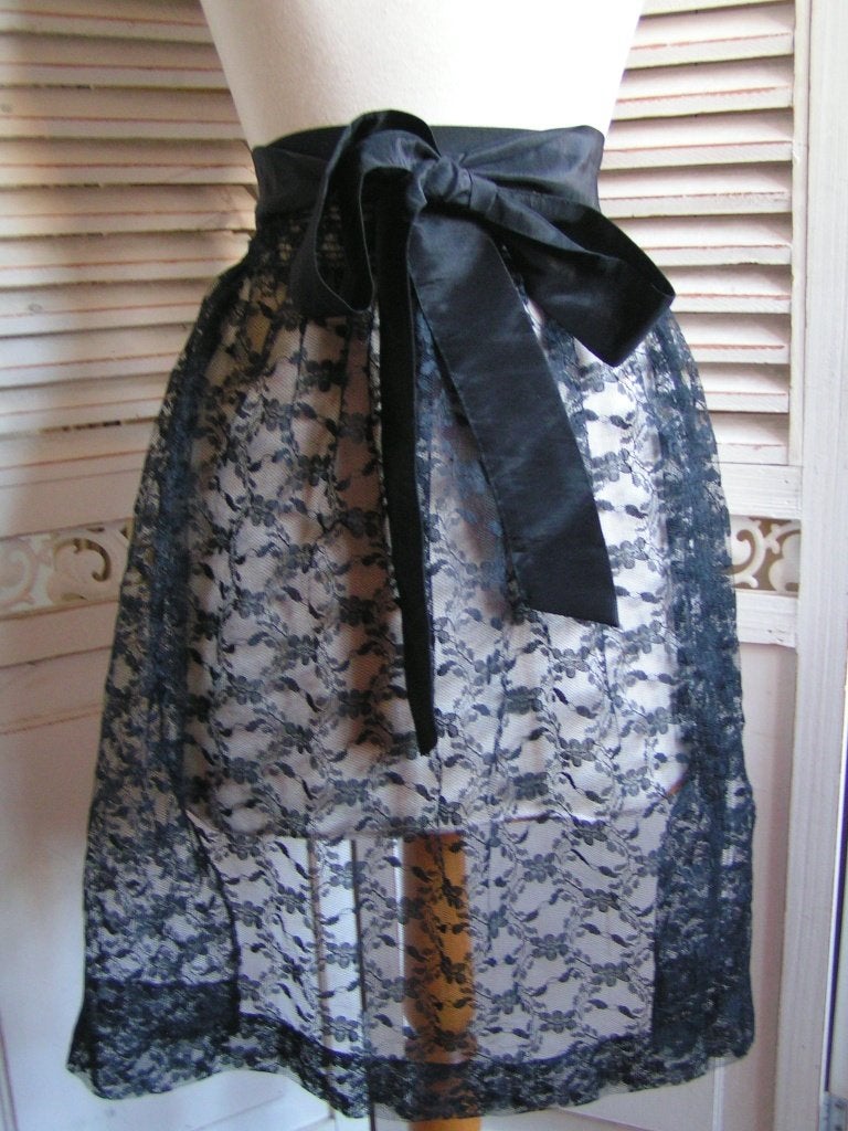 tiroler dirndl schort van zwart kant nr EE 615, Maat 38/40 (M), Verzenden, Kleding, Overige thema's