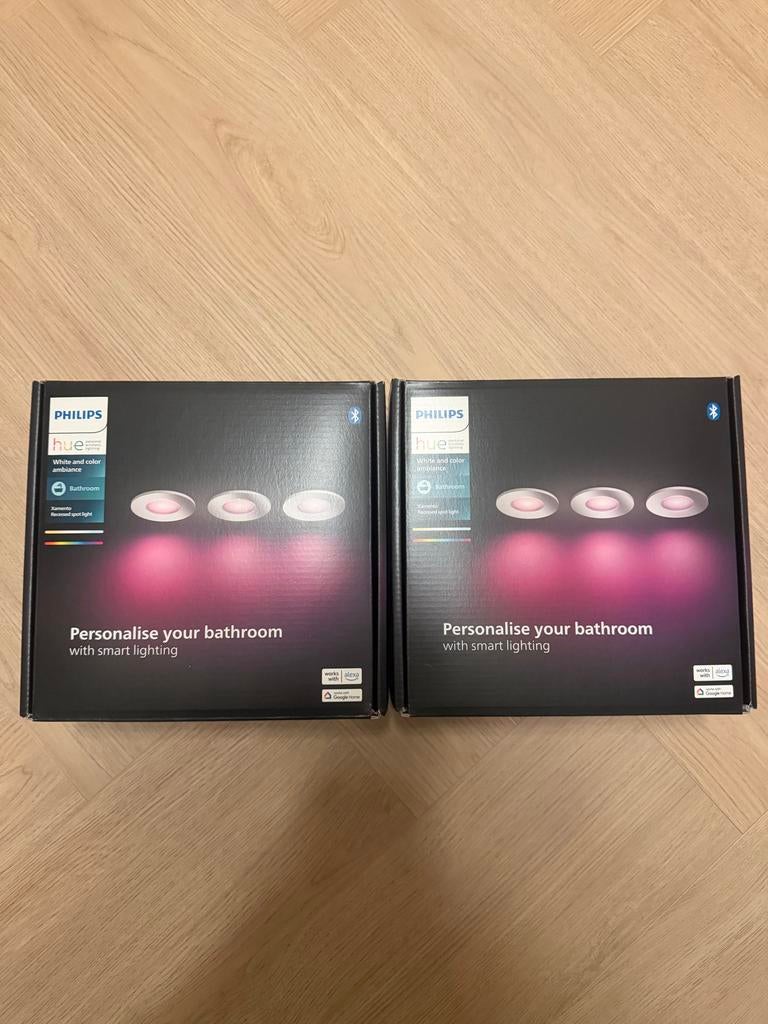 Philips Hue Xamento inbouwspot set van 3, Ophalen of Verzenden, Nieuw