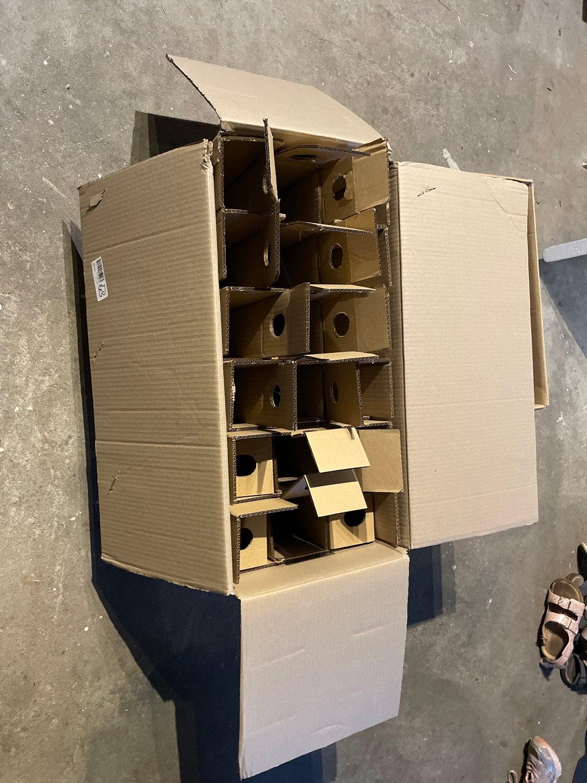 Verhuisdoos / wijndoos voor 18 flessen (gratis), Ophalen of Verzenden, Gebruikt, Doos