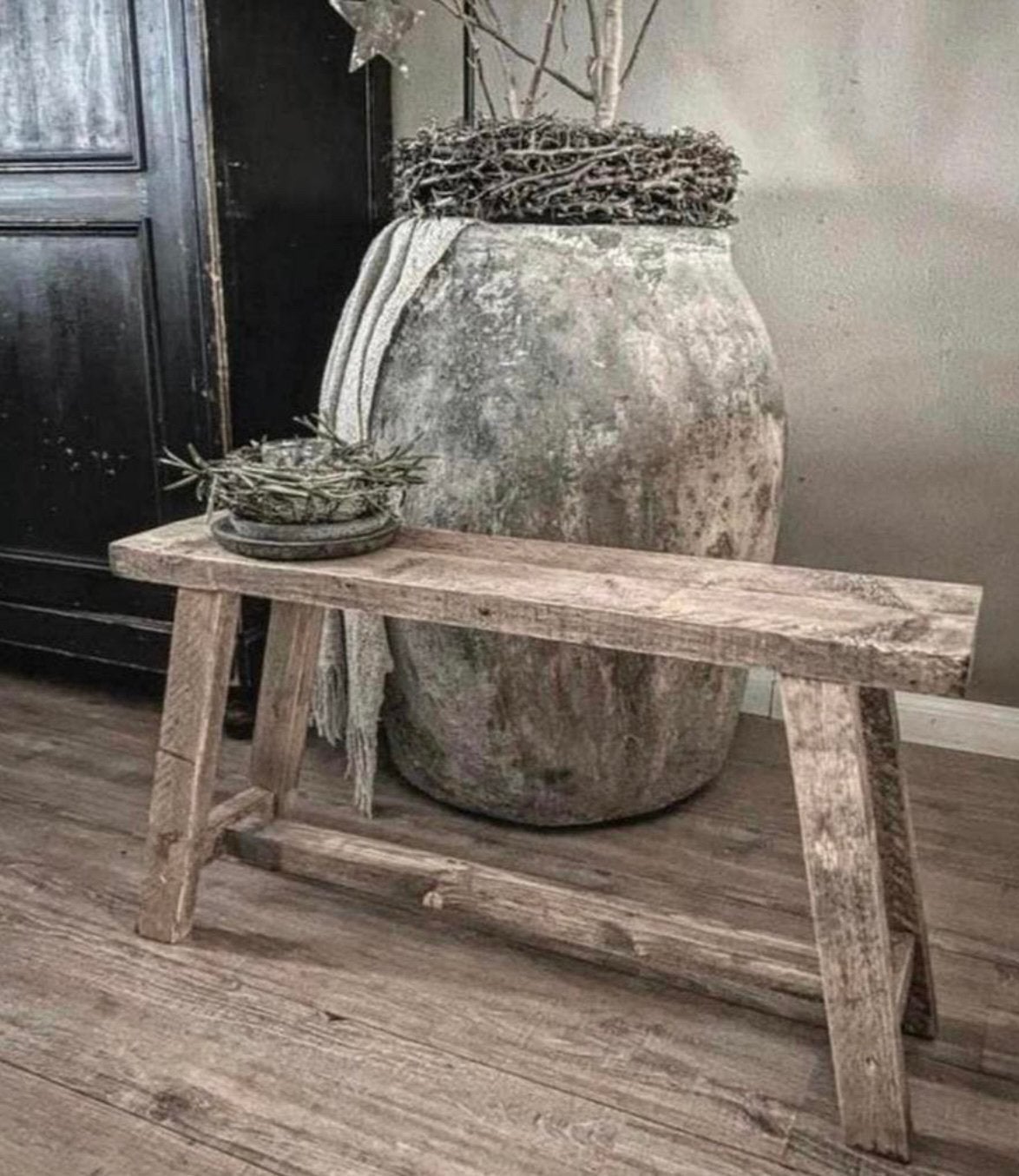 ~Stoer Sober Landelijk Houten Bankje~, Huis en Inrichting, Woonaccessoires | Overige, Ophalen of Verzenden, Zo goed als nieuw