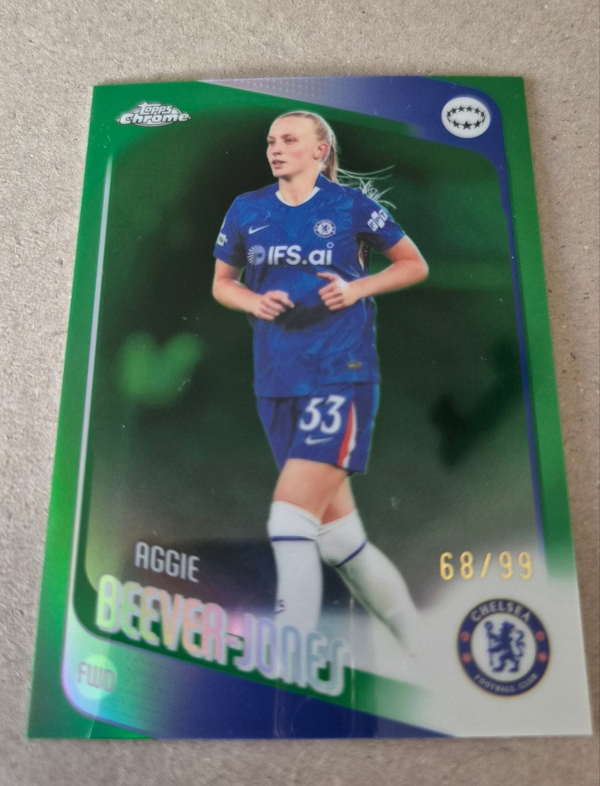 Aggie Beever-Jones ToppsChrome UEFA Women's Champions League, Ophalen of Verzenden, Nieuw, Buitenlandse clubs, Spelerskaart