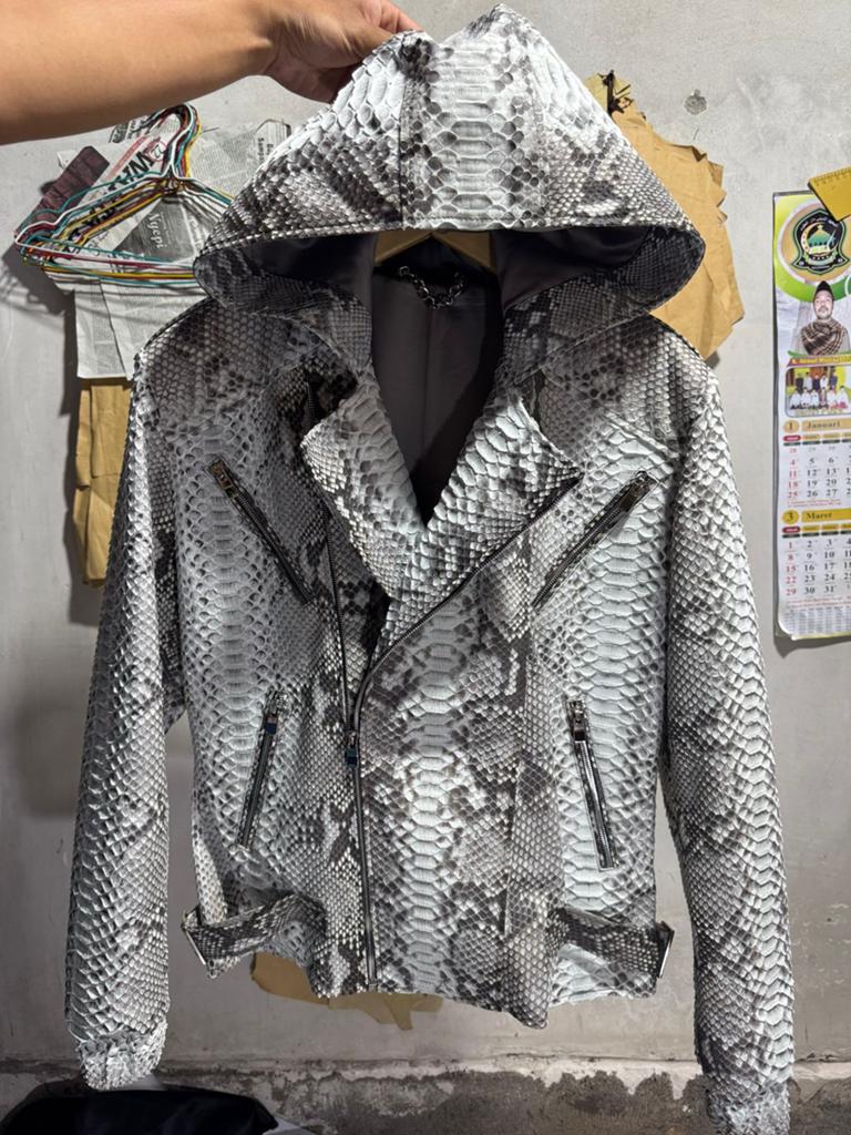 Originele Python Leren Jas Maat M/L - Nooit Gedragen, Ophalen of Verzenden, Nieuw, Maat 48/50 (M), Overige kleuren