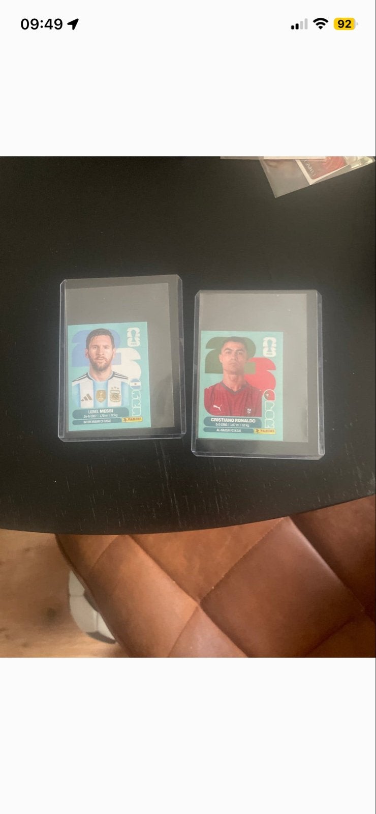 Panini WK 2026 Messi & Ronaldo Voetbalplaatjes, Ophalen of Verzenden, Zo goed als nieuw, Buitenlandse clubs, Spelerskaart