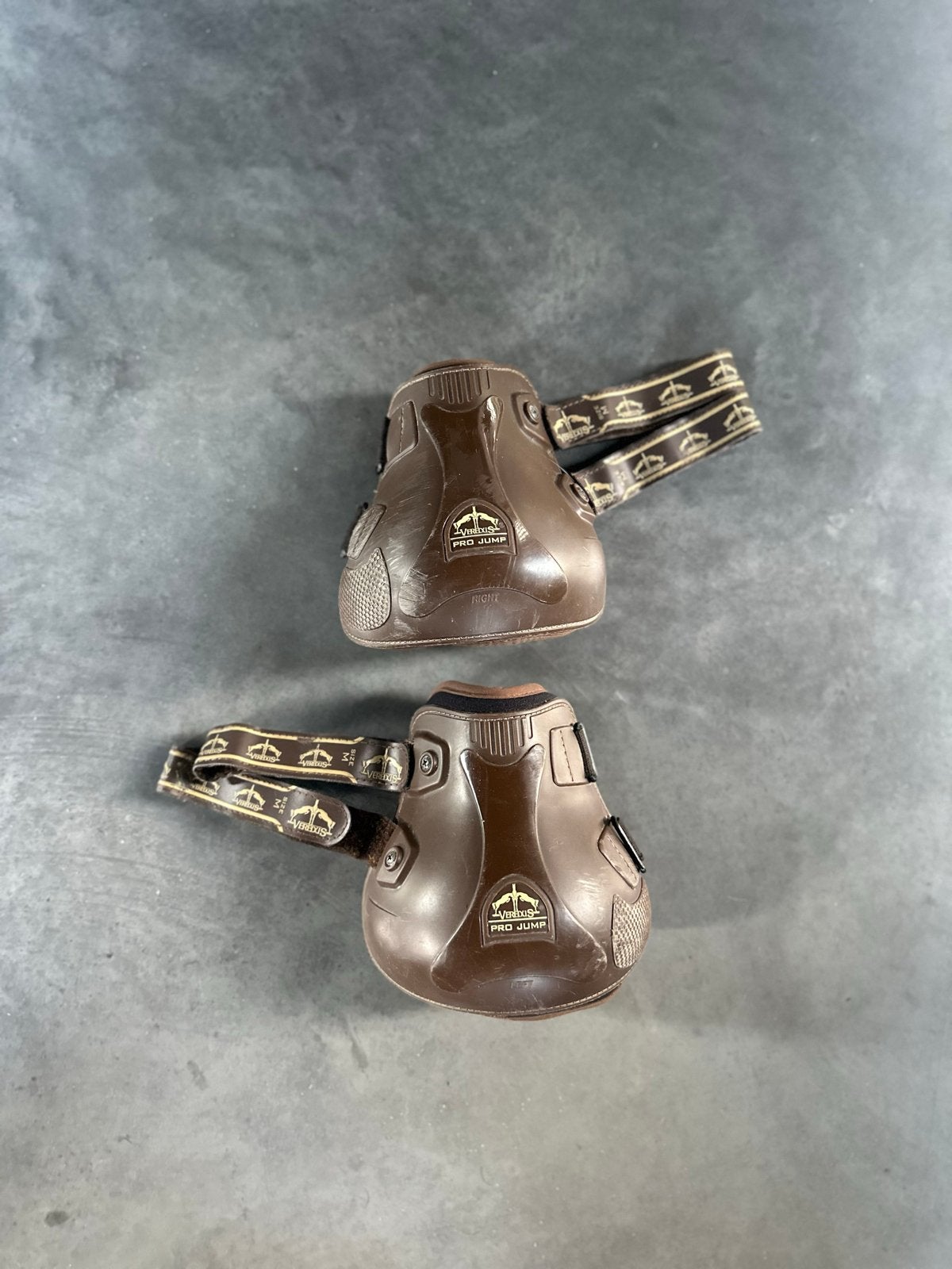 Veredus Pro Jump Kogelbeschermers bruin, Verzenden, Gebruikt, Rijden
