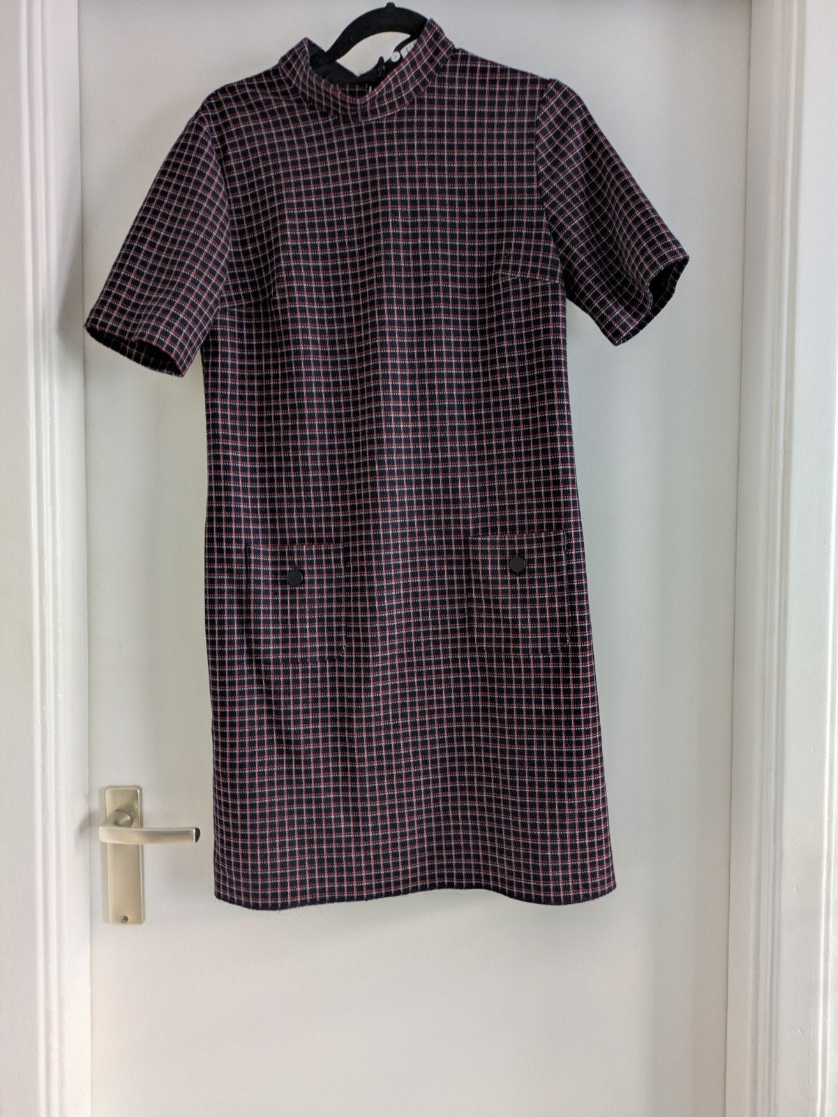 Claudie Pierlot geruite jurk, maat 38, Maat 38/40 (M), Blauw, Claudie Pierlot, Ophalen of Verzenden