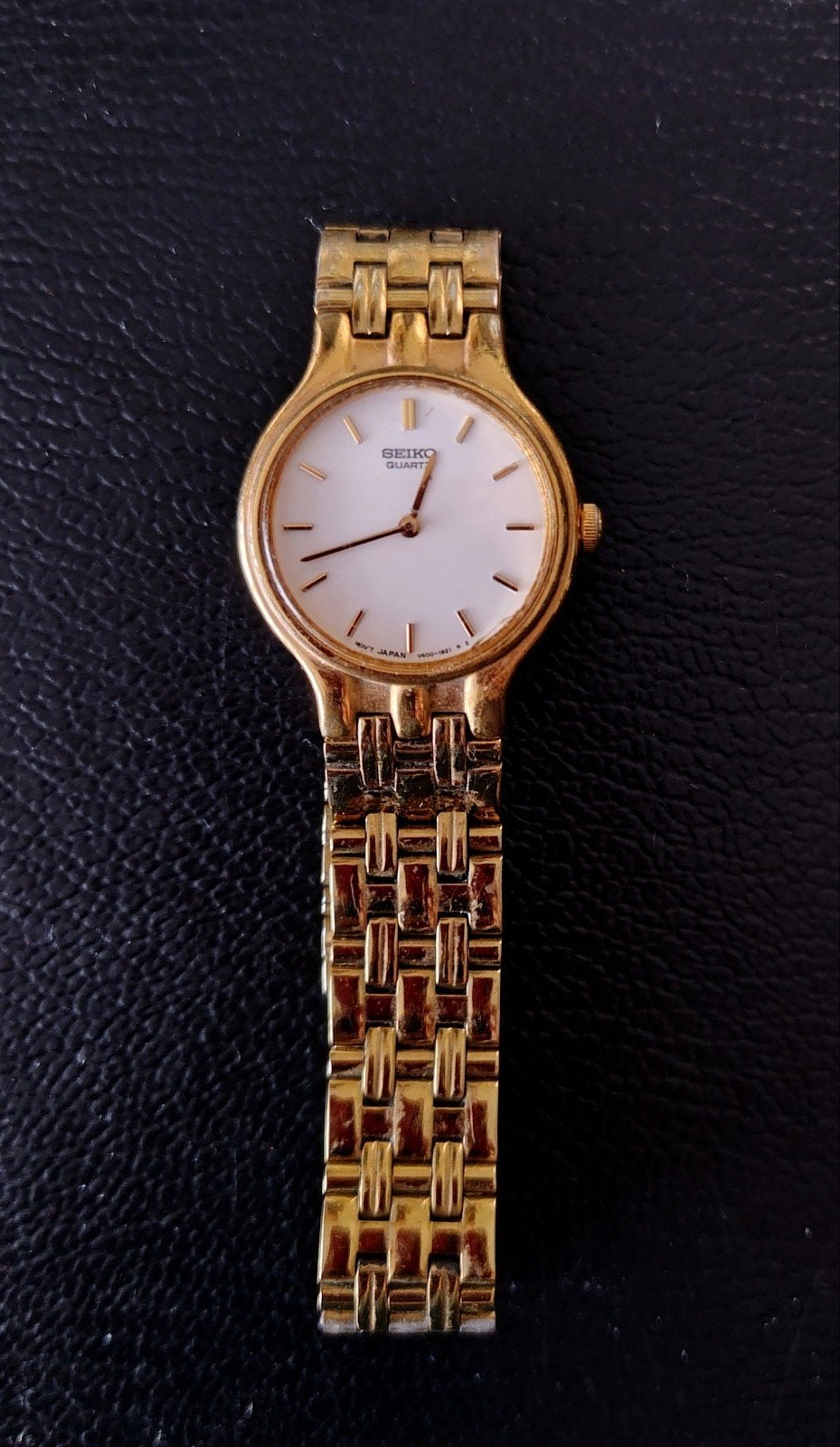 Vintage Seiko Quartz Dameshorloge Goudkleurig, Ophalen of Verzenden, Gebruikt, Staal, Seiko