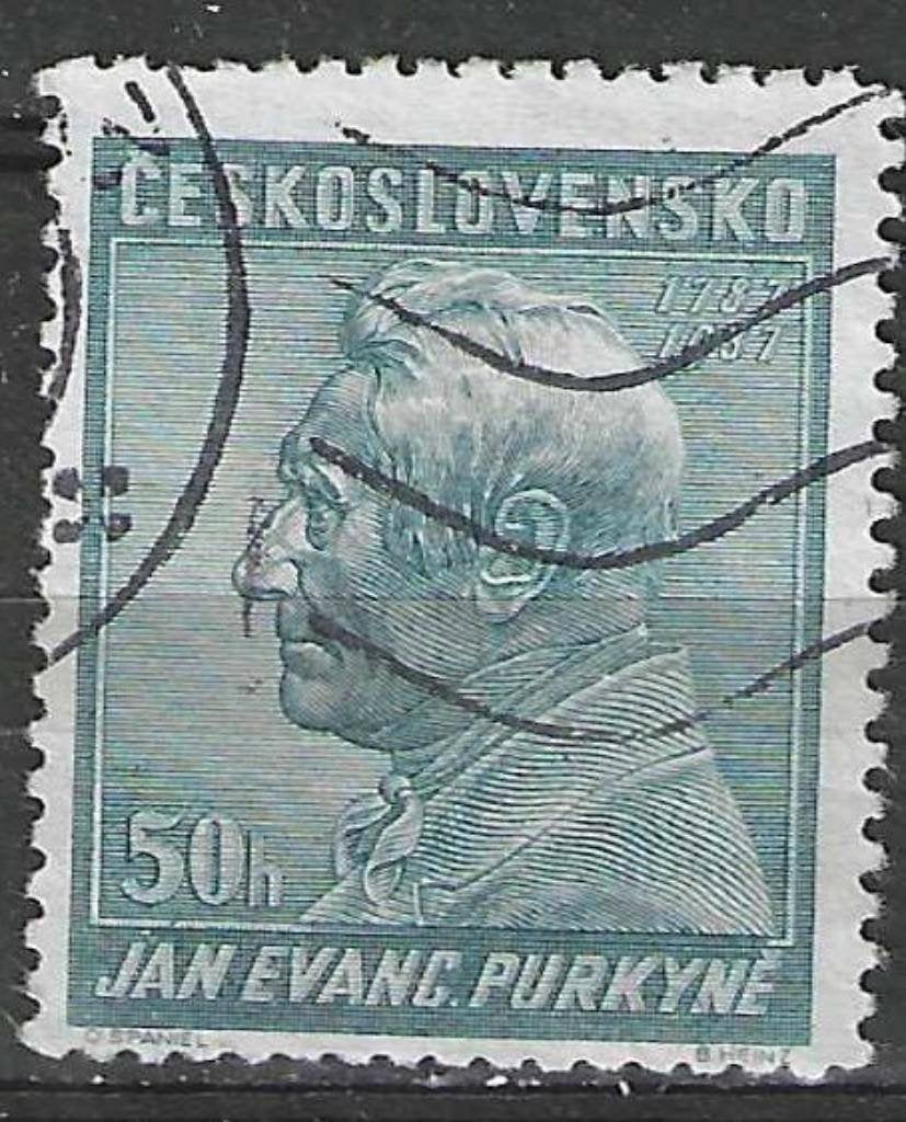 Tsjechoslowakije 1937 - Yvert 329 - Jan Purkyne (ST), Postzegels en Munten, Postzegels | Europa | Overig, Verzenden, Overige landen