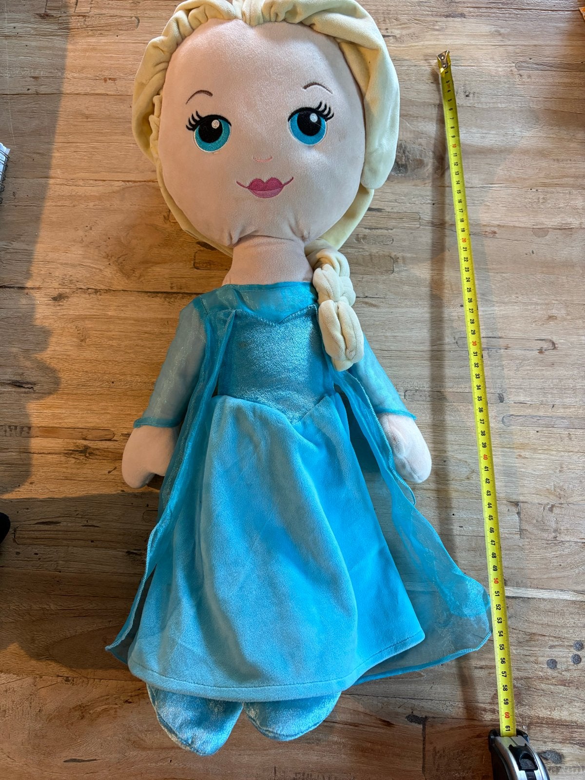 Grote Frozen Elsa knuffelpop - 60 cm, Kinderen en Baby's, Ophalen of Verzenden, Zo goed als nieuw, Overige typen