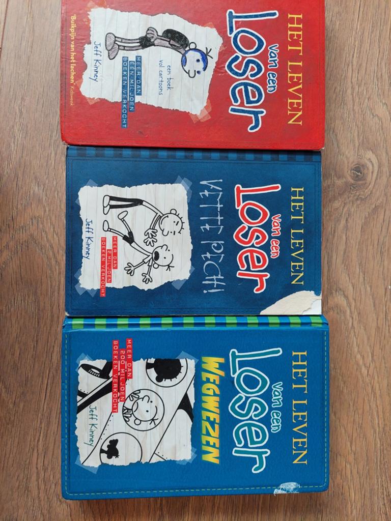 Het Leven van een Loser - 3 boeken van Jeff Kinney, Ophalen of Verzenden